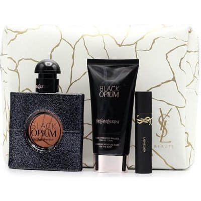 Yves Saint Laurent Opium Black Darčeková sada, parfumovaná voda 50 ml + Telové mlieko 50 ml + Riasenka 2ml + kozmetická taška