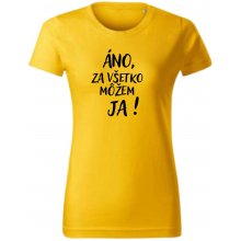 Vtipné tričko Áno Žltá