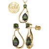 A-B Jewelry set Aphrodite with moldavite in yellow gold 200000104