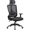 Majster Regál Kancelárska stolička, ergonomická, 120-133x70cm, čierna, Čierna
