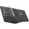 Klávesnica C-TECH KB-113E USB, ERGO, čierna, CZ/SK KB-113E