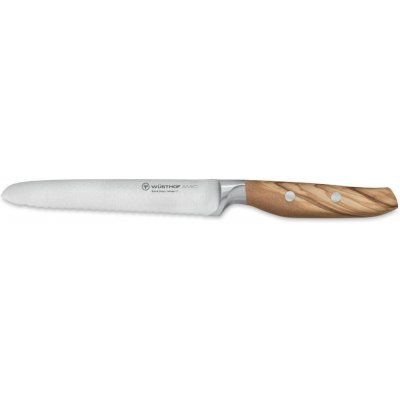 Wüsthof Wüsthof - Kuchynský nôž zúbkovaný AMICI 14 cm olivové drevo GG380 + záruka 3 roky zadarmo