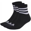Vysoké bavlnené ponožky adidas 3S C SPW MID 3P čierne IC1317 - XL