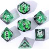 Hymgho Kocky Hymgho RPG set Wyrmforged Rollers Rounded Edge Resin Dragons Eye GREEN (7ks)