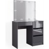 Vicco Vanity table Sherry, 90 cm with mirror & LED lighting, Anthracite