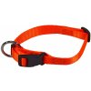HUHUBAMBOO obojok NEON popruhový 1,5x30-50 cm, oranžový