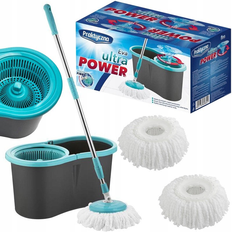 Vedro a rotačný mop Praktyczna Eva Ultra Power 16 cm