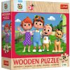 TREFL Dřevěné puzzle Cocomelon: Veselý Cocomelon 24 dílků