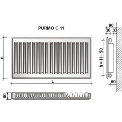 Purmo COMPACT C11 500 x 900 mm F061105009010300