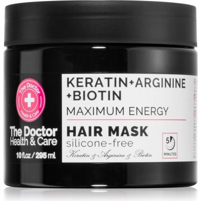The Doctor Keratin + Arginine + Biotin Maximum Energy keratínova maska na vlasy 295 ml