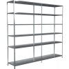 Kovový regál rozširovací Schulte 4552-V 2300x2400x500 mm, 12 políc, nosnosť 1020 kg, pozinkovaný