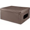 Skladacia úložná krabica s vekom Compactor SMART 4, hnedá PVC - 50 x 40 x 25 cm (RAN6278)