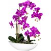 Orchidea fialová v kvetináči, 60cm (Umelá kvetina)
