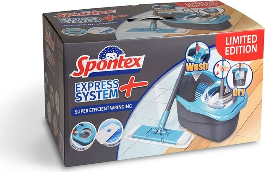 Spontex express system+ mop set tmavo-šedý