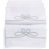 Froté uterák DARA, biely s výšivkou, 50x100cm