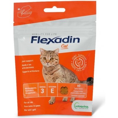 Vétoquinol Flexadin Cat žuvacie 60 tbl