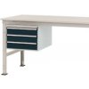 Manuflex ZB4614.7016 Spodná konštrukcia domu, stacionárne, využiteľná výška 300 mm s 3 zásuvkami. Pre hĺbku stola 1200 mm; ZB4614.7016