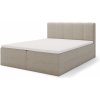 Čalúnená boxspring posteľ Silco - béžová Rozmer: 160x200