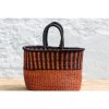Hammershus Fairtrade Oválny bolga kôš premium z Ghany, rôzne farby, 37-42 cm Barva: Hnědá