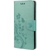 Peňaženkové kožené puzdro BUTTERFLY na Xiaomi Redmi Note 10 5G - Zelená