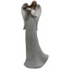 GOBA Vianočná dekorácia – keramický anjel, biely, 38 cm
