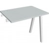 Pracovný stôl UNI A, k pozdĺ. reťazeniu, 80x75,5x60 cm, sivá/biela