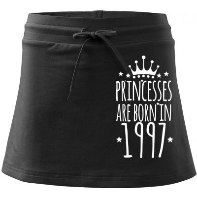 Princesses are born in 1997 športová sukňa Two in One čierna