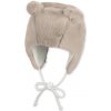 STERNTALER Čiapka zimná kožušina s uškami na zaväzovanie beige uni veľ. 49 cm- 12-18 m