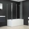 Jednodielny vaňový paraván VidaXL 68 x 130 cm, transparentný