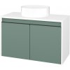 Dreja Skrinka pod umývadlo VISIT SZD2 80 (umývadlo Circo) - N01 Biela lesk / Úchytka T33 - čierna mat / M18 Mint mat / Stred