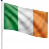 Vlajkový stožiar vrátane vlajky Írsko - 650 cm