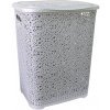 Mega Plast, Kôš na bielizeň MONAKO, 57 × 45 × 38 cm, sivá metalíza