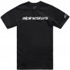 Alpinestars tričko linear wordmark 2.0 CSF tee black/white