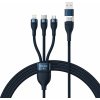 Baseus CASS030103 Flash Series 2 3v1 USB USB-C + Micro USB + Lightning 100W, 1,2m, modrý