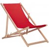 ATMOWOOD Drevené záhradné ležadlo červené