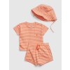 GAP Baby pruhovaný set organic Oranžová 6-12M Oranžová Oranžová