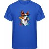 Premium Tričko - Dizajn č.1 - Dog Superstar - Royal - S - Pánske