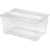 Plastový úložný box s vekom HEIDRUN TexBox 48l