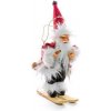 MagicHome Vianoce Dekoracia XmMX190, Santa na lyžiach, 18 cm