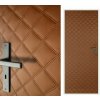 Hnedá 115x215 DVEROVÁ TAPACÍRKA Poťah na vchodové dvere Zateplenie