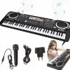 KEYBOARD KLÁVES, KLÁVESY 61 KLAVETY, UČENIE HRY + MIKROFÓN