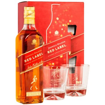 Johnnie Walker Red Label 40% 0,7 l (darčekové balenie 2 poháre) od 15,8 € -  Heureka.sk