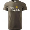 Ekg Fotovoltaická elektráreň - Klasické pánske tričko vyššej gramáže - 3XL ( Army )