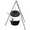Green Home kotlík na guláš smalt 25 l, Green Home trojnožka 1,25 m na kotlík, Green Home pokrievka smalt 49 cm, Green Home naberačka nerez INOX