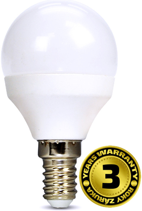 Solight LED žiarovka , miniglobe, 6W, E14, 4000K, 510lm, biele prevedenie