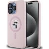 Karl Lagerfeld Liquid Silicone Karl and Choupette Magsafe Zadný kryt pre iPhone 14 Pro Pink