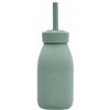 KikkaBoo Fľaša so slamkou Platinum Silicone Sage