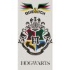 CARBOTEX - Plážová bavlnená osuška / uterák Harry Potter - farebný erb školy čarov a kúziel v Bradaviciach / 70 x 140 cm