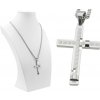 CITY STORM Retiazka s príveskom kríž z chirurgickej ocele - Alfonso