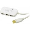 LogiLink USB kábel USB 2.0 USB-A zástrčka, USB-A zásuvka 12.00 m biela pozlátené kontakty, UL certifikácia UA0108; UA0108